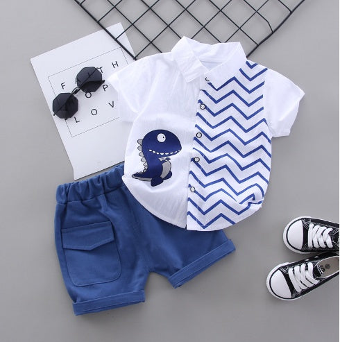 Two-piece Cotton Little T-shirt Shorts