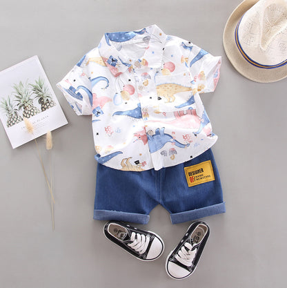 Boys' New Western Style Children's Short Sleeve Suit