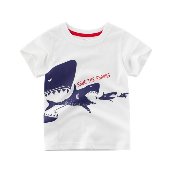 Children's Wear Summer New Korean Children's Boys Cotton T-shirt Men's Treasure In Children's Short Sleeves