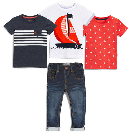 Children's Suit Boys Summer Short Sleeved T Shirt