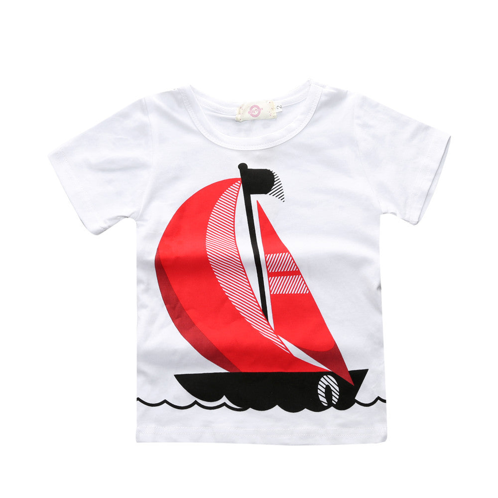 Children's Suit Boys Summer Short Sleeved T Shirt