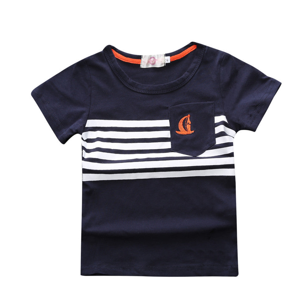 Children's Suit Boys Summer Short Sleeved T Shirt