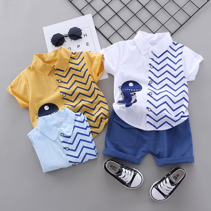 Two-piece Cotton Little T-shirt Shorts