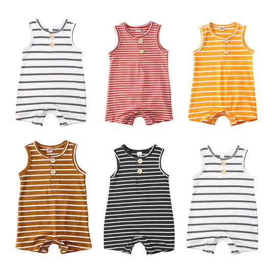 Summer Clothing set Baby Boy Striped Romper Summer Jumpsuit