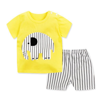 Children's cotton short sleeve shorts suit