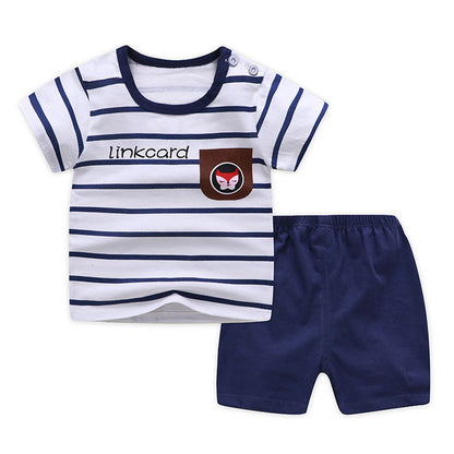 Children's cotton short sleeve shorts suit