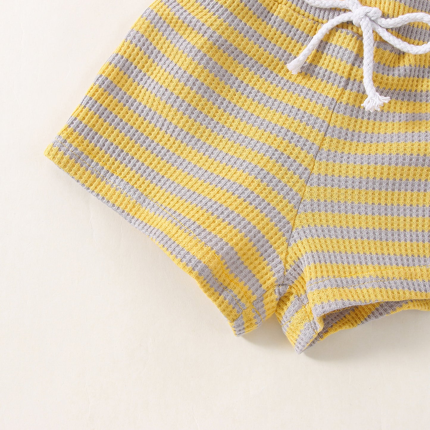 Children's Waffle Stripe Short Sleeve