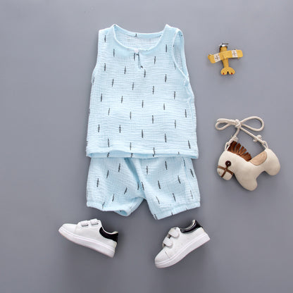 Children's Clothing Summer Men's And Women's Baby Two-piece Suit