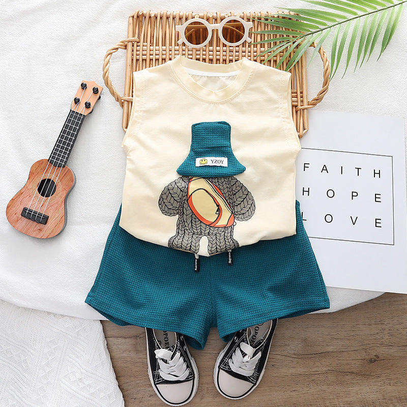 Sleeveless Shorts Suit Summer Clothes For Children